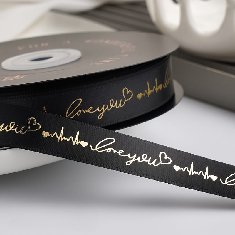 LOVE YOU Valentine's Day Satin Ribbon (15mmx49Yd)