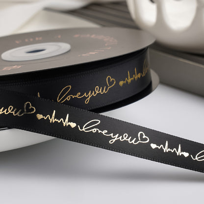 LOVE YOU Valentine's Day Satin Ribbon (15mmx49Yd)