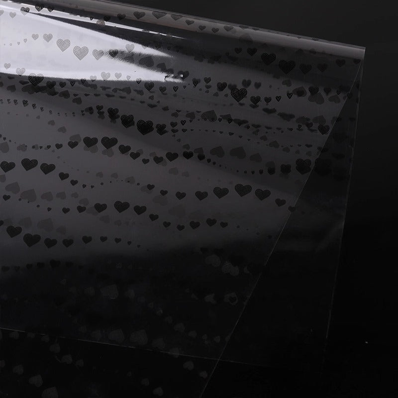 20pcs Heart Wave Cellophane Wrap (57x57cm)