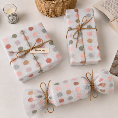 Earth Tone Polka Dot Tissue Paper Pack 50
