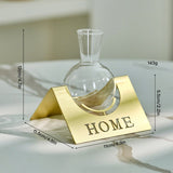 Load image into Gallery viewer, Clear Glass Hydro Vase with Metal Stand