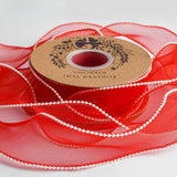 Load image into Gallery viewer, Pearl-edged Ruffled Wave Ribbon (4cmx5Yd)