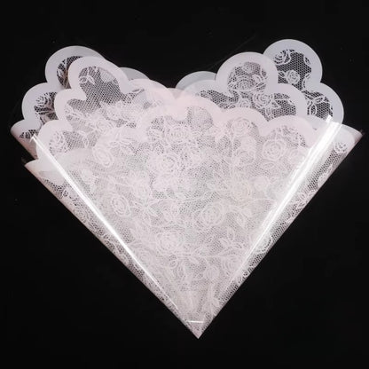 Lot de 20 emballages pour violoncelle avec bordure en dentelle festonnée (58,4 cm x 58,4 cm)