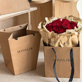 Load image into Gallery viewer, 6pcs Brown Kraft Paper Bouquet Gift Bags