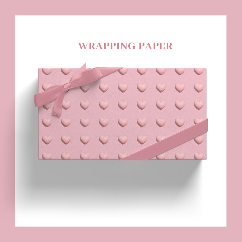 Valentine's Day Heart Gift Wrap Paper (50x70cm) Pack 2