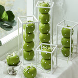 Load image into Gallery viewer, Stacked Faux Green Apples Decor in White Iron Frame
