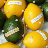 Load image into Gallery viewer, Realistic Artificial Lemon Decor with Pearls