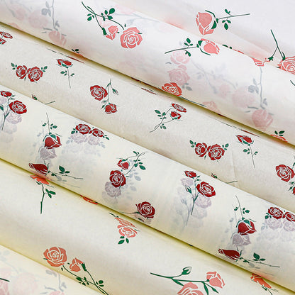 20pcs Rose Pattern Bouquet Wrap Paper (50x70cm)