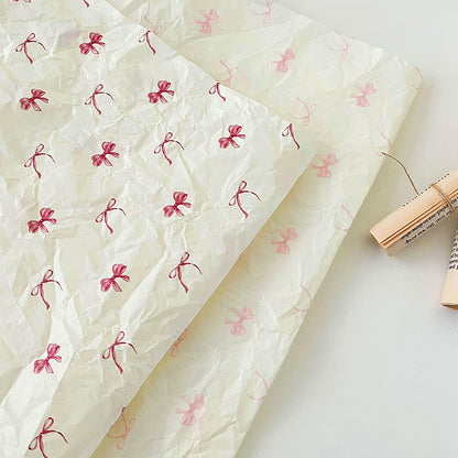 20ps Bow Printed Flower Tissue Paper (50x70cm)