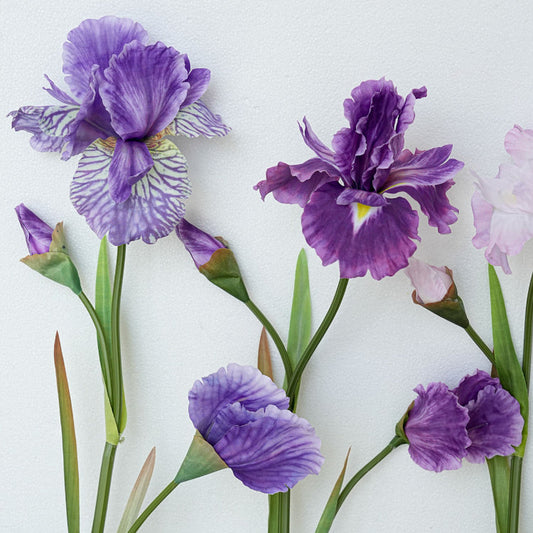 31" Realistic Artificial Iris Flower Stem