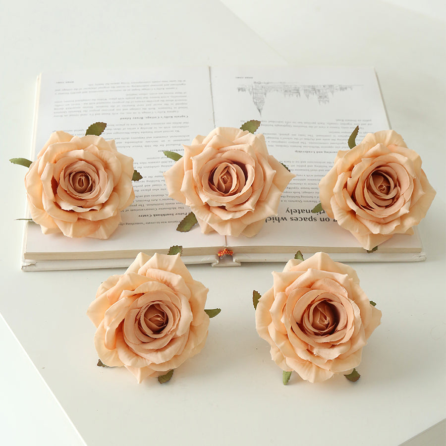 9cm Artificial Silk Rose Flower Heads Pack 10