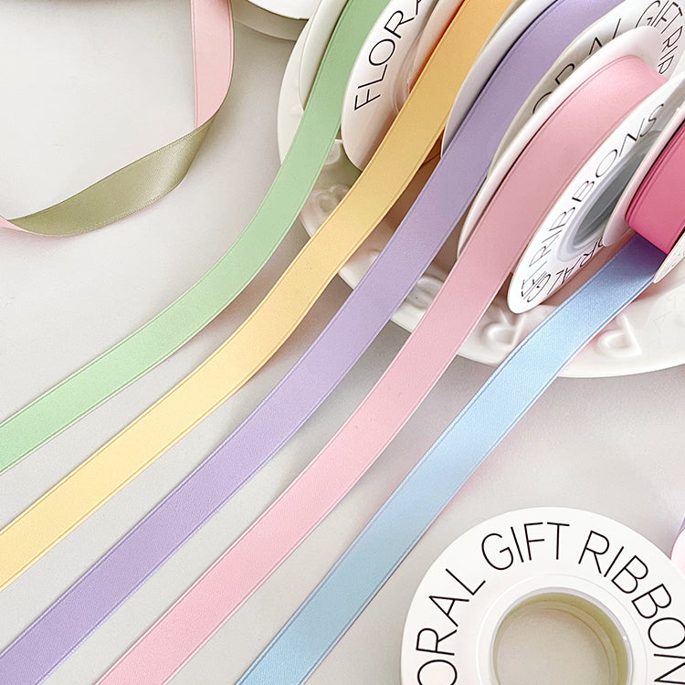 Double-Sided Two-Tone Cotton Ribbon (1.6cmx8Yd)