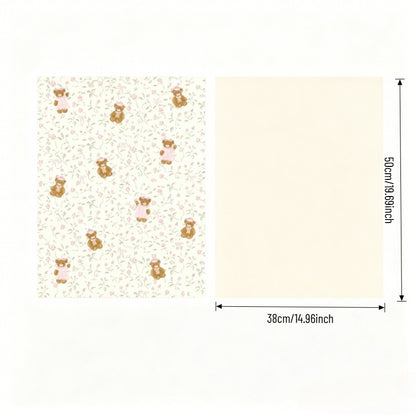 Bear Floral Bouquet Wrap Paper Pack 20 (15" x 20")