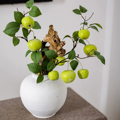 Branche de pomme verte artificielle toucher réel