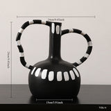 Load image into Gallery viewer, Modern Black White Decorative Resin Vase