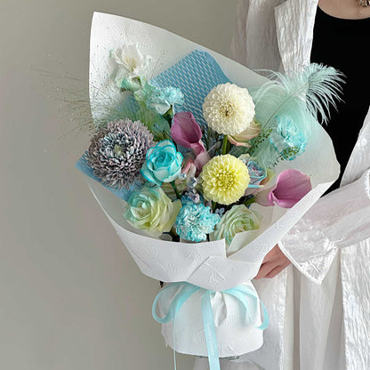 10pcs Butterfly Embossed Floral Wrap Paper (58x58cm)