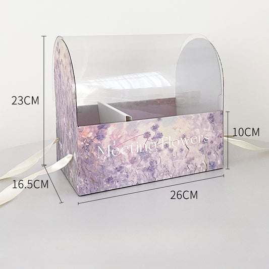 4pcs Oil Painting Cake Floral Gift Box
