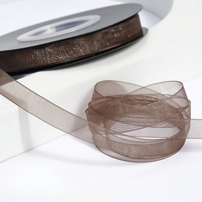 Solid Color Sheer Organza Ribbon (10mmx50Yd)