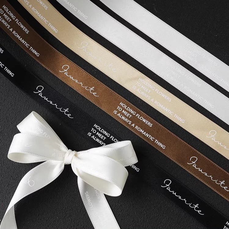 Earth Tone Florist Silk Ribbon (2.2cmx20Yd)
