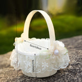 Load image into Gallery viewer, Delicate Flower Girl Basket for Weddings