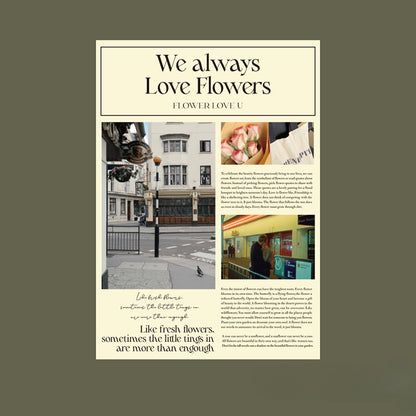 20pcs Newspaper Pattern Bouquet Paper (40x56cm)
