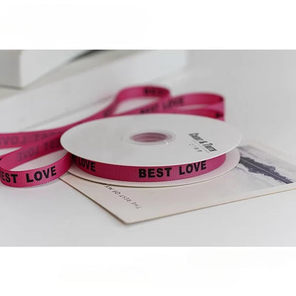 Ruban gros-grain BEST LOVE (1 cm x 22 m)