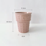 Load image into Gallery viewer, Ice Cream Cone Ceramic Flower Vase