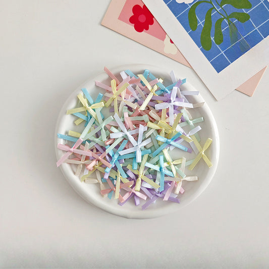 100pcs Silk Ribbon Bows for DIY Decorations