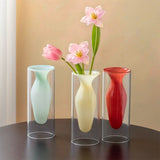 Load image into Gallery viewer, Modern Double-Walled Glass Funnel Vase