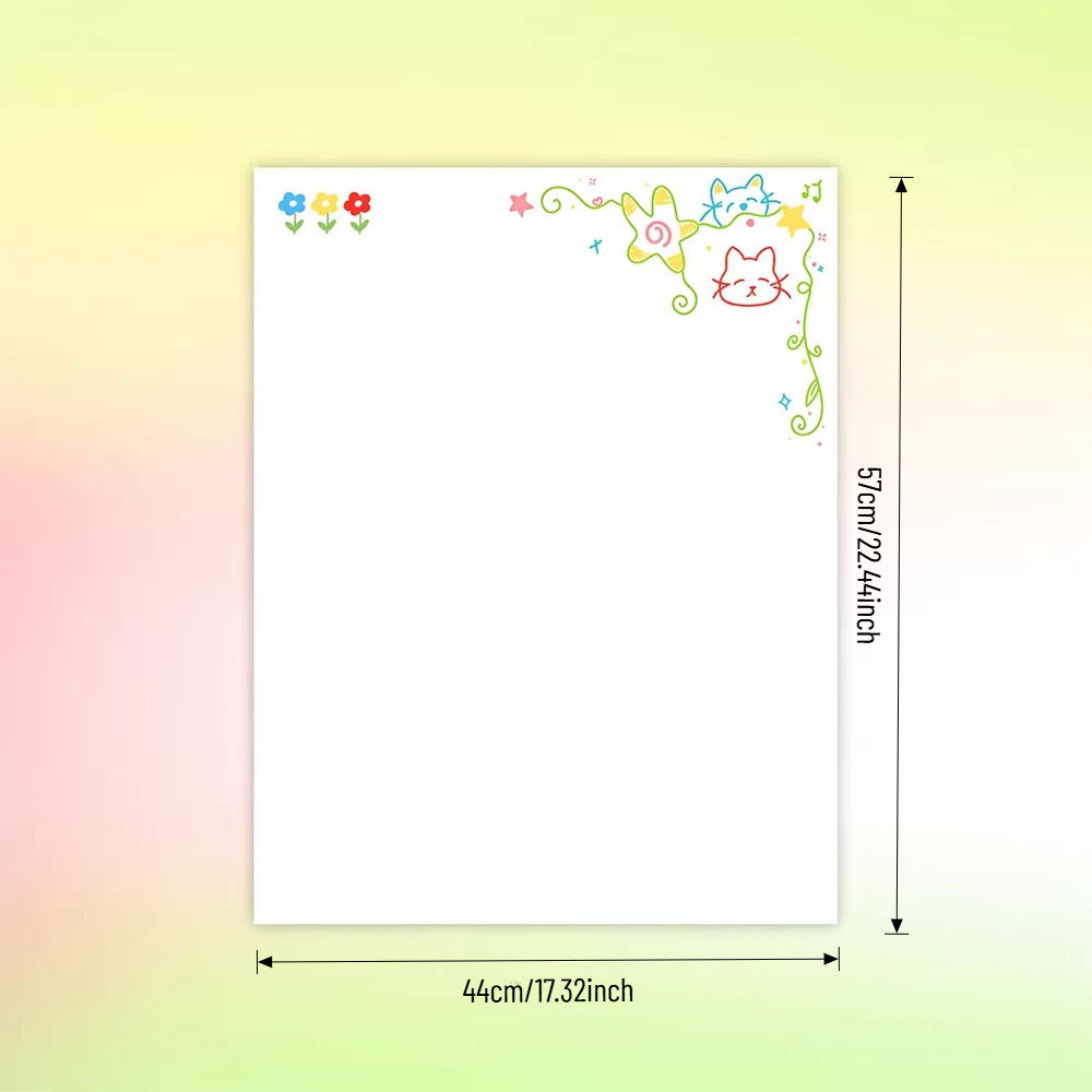 Hand-Drawn Spring Floral Wrap Paper Pack 20 (17" x 22")
