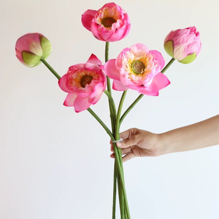 Artificial Pink Lotus Flower Stem