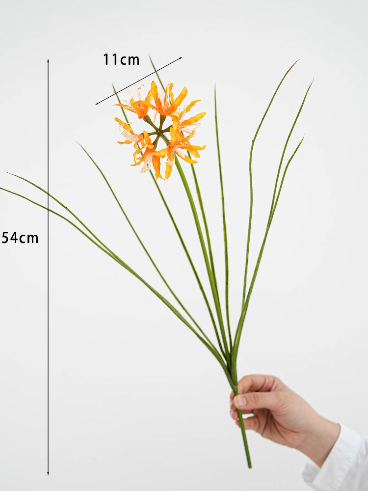 fake spider lily Artificial Spider Lily Flower with Leaves 54cmH – Floral Supplies Store