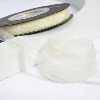 Solid Color Sheer Organza Ribbon (10mmx50Yd)