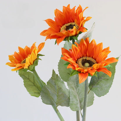 24" Real-Touch PU Artificial Sunflower Stem