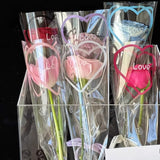 Load image into Gallery viewer, 50pcs LOVE Heart Clear Single Rose Sleeves