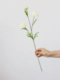 Load image into Gallery viewer, 3-Head Artificial Silk Scabiosa Stem (58cm)