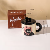 Load image into Gallery viewer, Cat Ceramic Coffee Mug with Lid