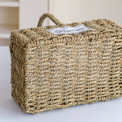 Rectangular Woven Flower Basket Set of 2