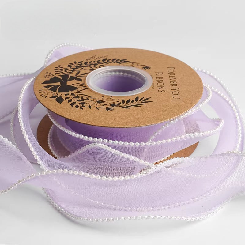 Pearl-edged Ruffled Wave Ribbon (4cmx5Yd)