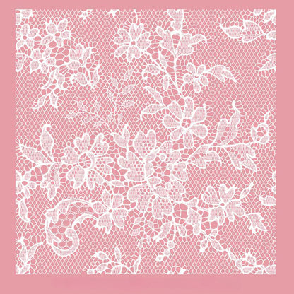 White Lace Print Cello Wrap Paper Pack 20 (58x58cm)