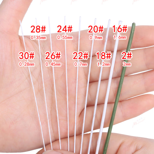 White Floral Wire for Crafts Pack 100