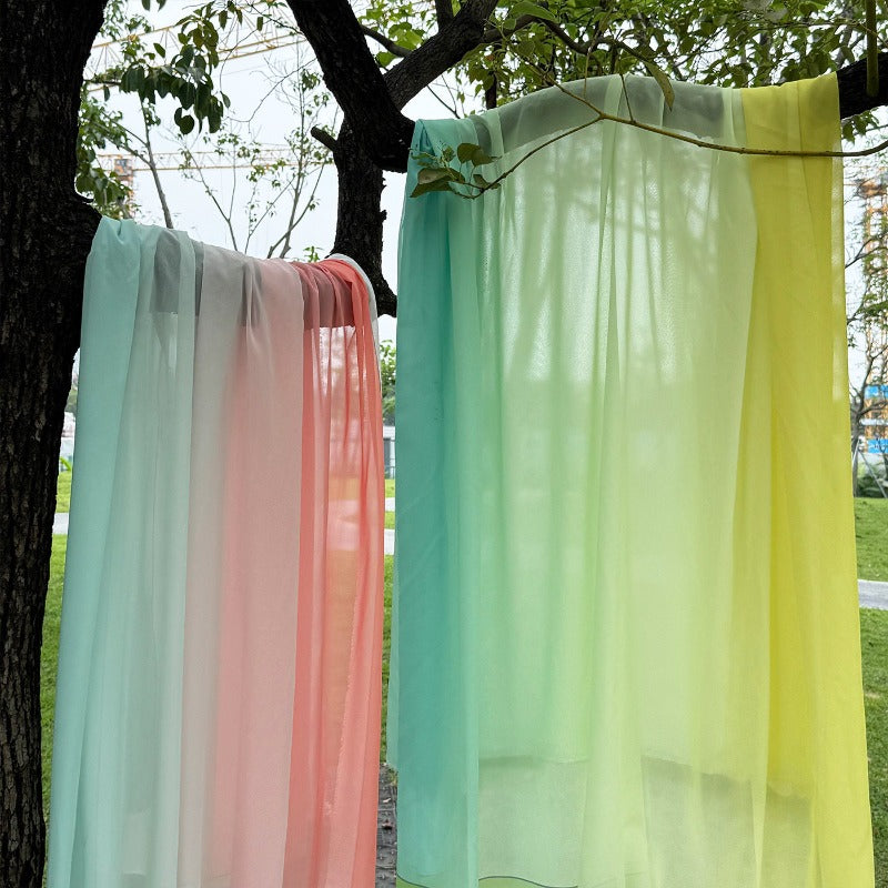Gradient Chiffon Backdrop Fabric Draping Cloth