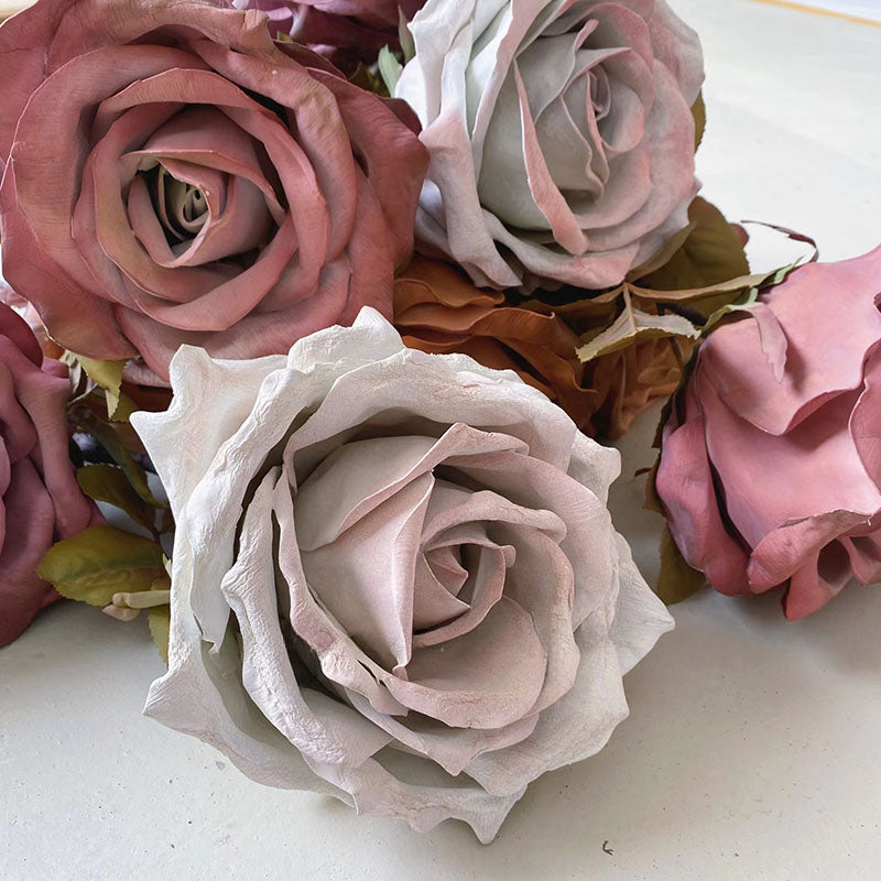 35" Giant Vintage Artificial Rose Stem
