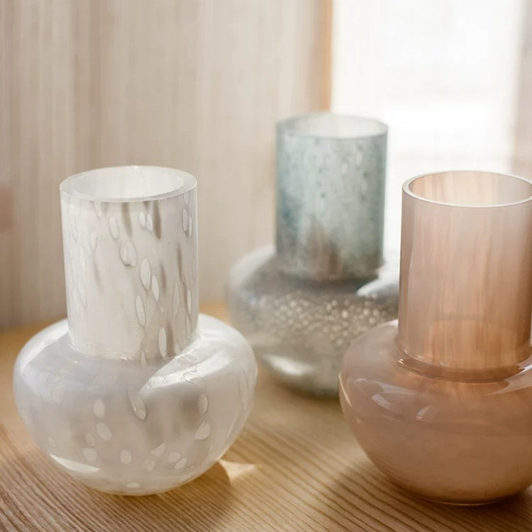 Artisan Textured Modern Glass Vase