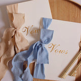 Load image into Gallery viewer, Wedding Vows Cards with Ribbon and Pens (Set of 2)