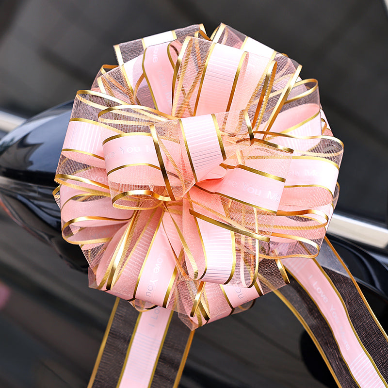Large 8 Inch Organza Pull Bows Pack 10