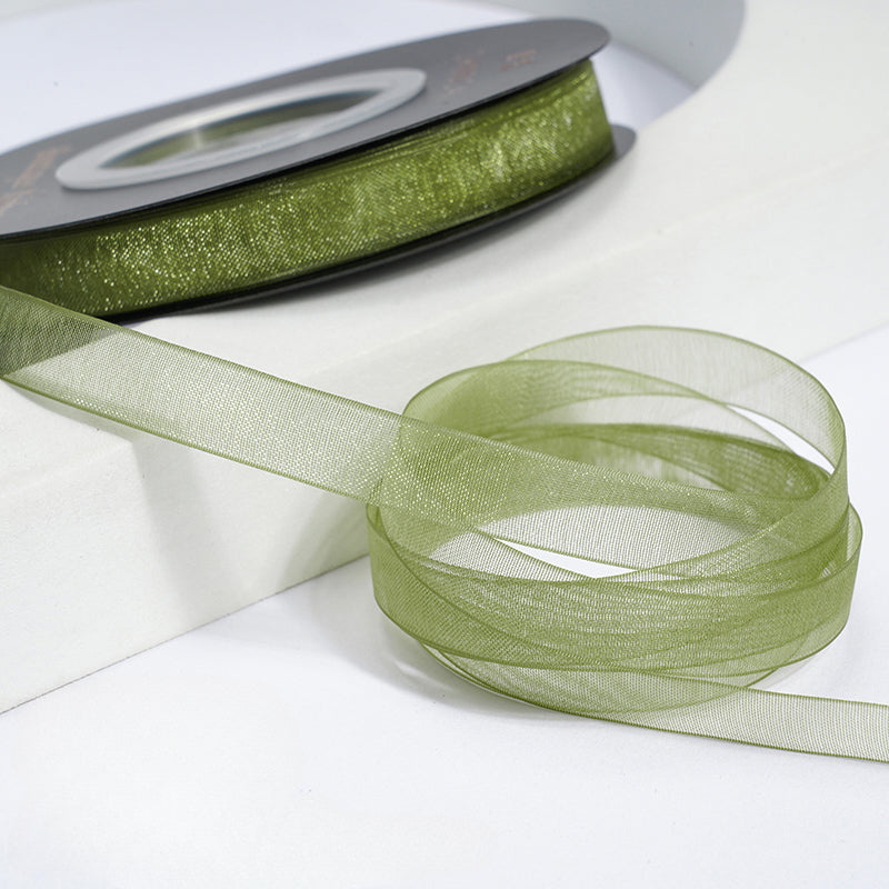 Solid Color Sheer Organza Ribbon (10mmx50Yd)