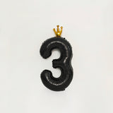 Load image into Gallery viewer, 40 Inch Black Number Balloon with Gold Crown