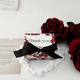 Load image into Gallery viewer, Red Floral Thank You Gift Box with Ribbon Pack 20