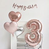 Load image into Gallery viewer, 40 Inch Rose Gold Big Number Balloon